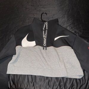 Nike Black and White Zip-Up Jacket